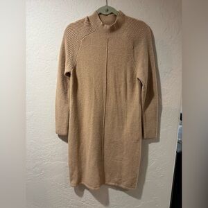 Banana Republic Merino Wool Cozy Tan Women's Sweater Dress